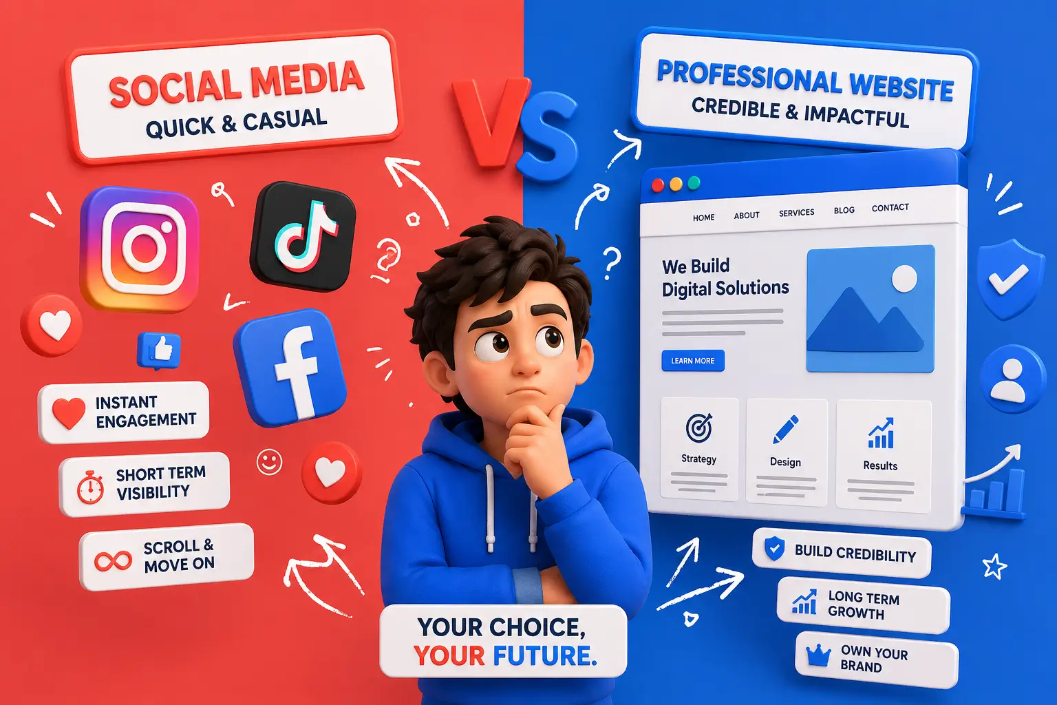 Website vs Social Media: What Your Business Really Needs in 2026