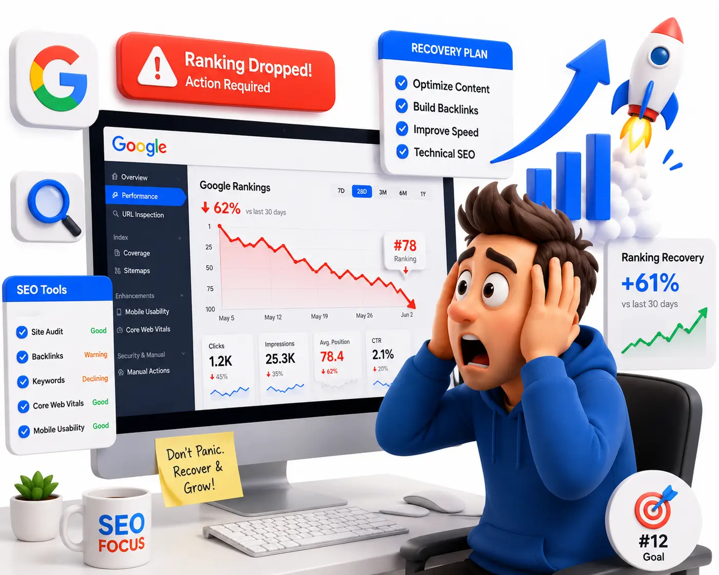Why Google Rankings Drop Suddenly (And How Businesses Can Recover Fast)