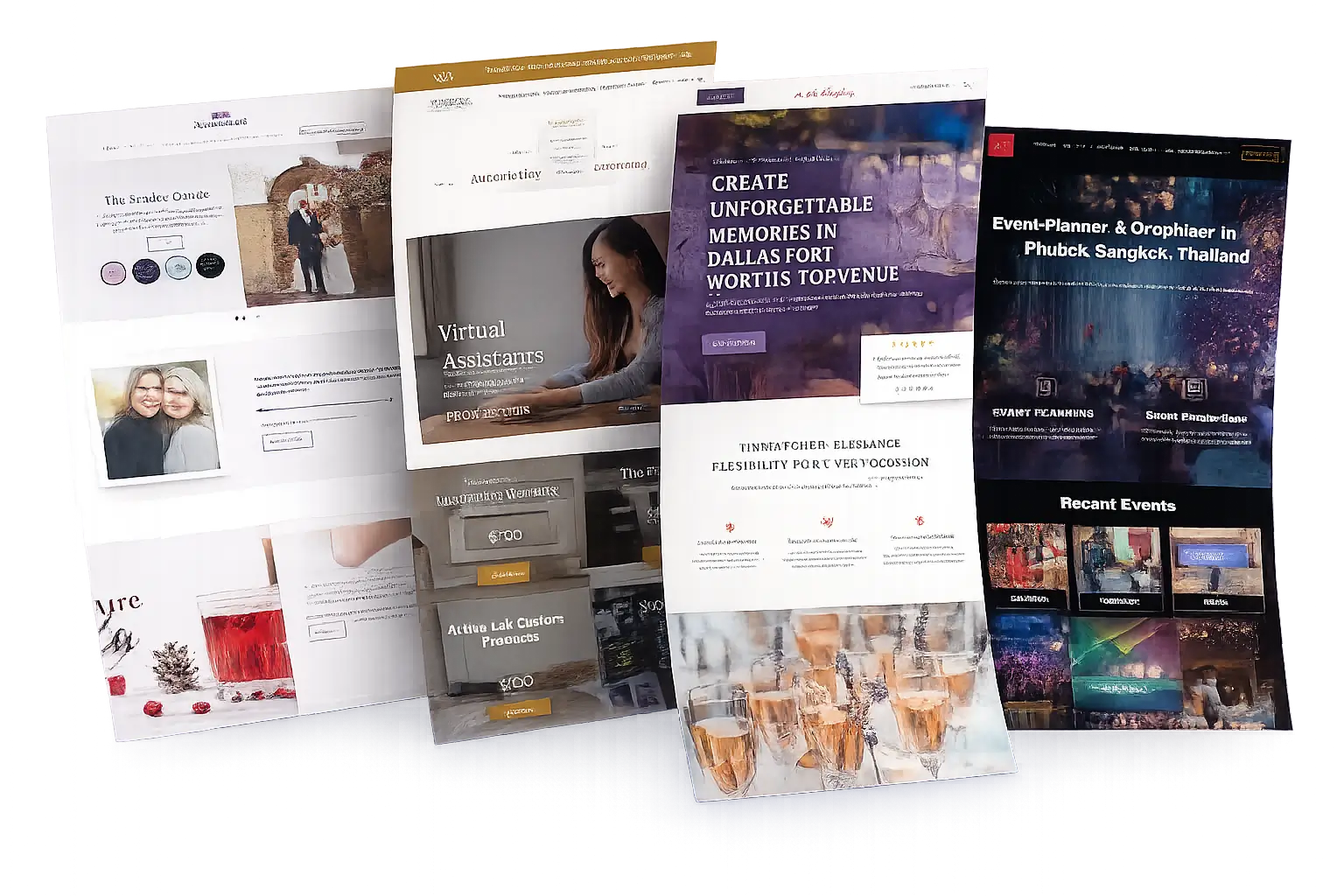 Wedding and Event Website Design Portfolio by My DevIT Solutions